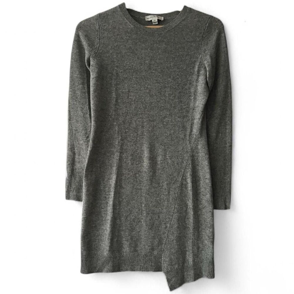 White + Warren Gray Cashmere Sweater Dress